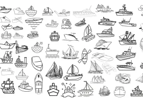 barquinho para colorir